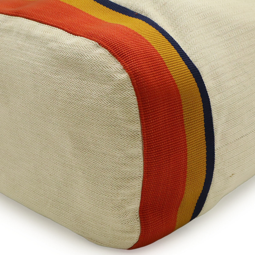 HERMES Cavalier Shoulder Bag, Body Canvas, Natural, Orange, Yellow, Navy - Picture 4 of 9